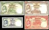 Thailand, 1953-55, 1 - 100 Baht,  4 Notes, VF-UNC!! 