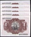 Magnífico Quinteto Correlativo 1 Peseta 1953 SC-!!!