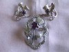 Vintage/Scottish/Mizpah/Brooch/WBS Silver Earrings 