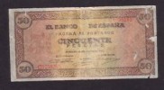 BILLETE  DE  50  PESETAS  1938  BURGOS 