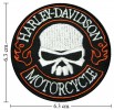 MOTORCYCLE BIKE CHOPPER SKULL IRON ON PATCH 