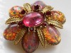 VINTAGE BROOCH BY SPHINX-SUPERB-HUGE-MULTI-COLOURED 