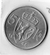 5 Kronen Kroner Norwegen Norge Norway Münze Olav V 1966 