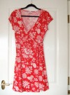 NEWLOOK DRESS RED 14 CROSS OVER 