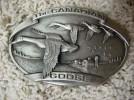 1983 THE CANADIAN GOOSE PEWTER BELT BUCKLE BERGAMOT USA 