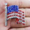 Classic American flag Brooch Pin Swarovski Crystals 141 