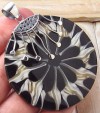 LARGE!! EXOTIC PACIFIC SHELL.925 SILVER PENDANT 2 5/8