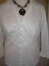 DEBENHAMS ~CREAM SHIRT WITH STRETCH~SIZE 20~WORN ONCE! 