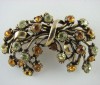 VINTAGE FLOWER SPRAY BROOCH/PIN - SIGNED JEWELCRAFT 