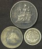 (3 COIN) GUATEMALAN 19TH CENTURY SILVER COIN TRIO 