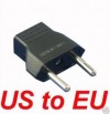 US to EU AC Power Plug Travel Converter Adapter 