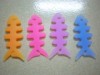 4PCS silicone Rubber Fish Bone Earphone Cable Winde 