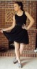 Black & Gold Net Tutu Mini Skater Vintage Dress 10 BN 