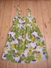 Ladies Yellow Green White Cotton Summer Dress UK10 EU38 