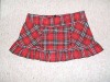 INVERSE RED TARTEN SEXY MINI SKIRT LACING PUNK ROCK 14 