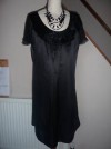 BLACK SILK DRESS SIZE 18 