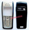 Full Housing Fascia Cover for Nokia 6230I Black+Silver 