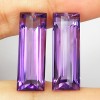 23.60 Ct. Purple Amethyst Baguette With Hole NR! 