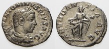 024. ELAGABALUS, AR Denarius. Abundance. aVF 