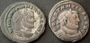 2 ROMAN FOLLIS COINS (Maximianus, Constantius I) 