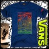 VANS SKATE BOARD T SHIRT BLU(G.L)H STAR OFF THE M WALL