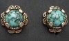 Vintage Miracle Faux Turquoise clip on earrings 