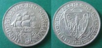 3 Reichsmark Silber A 1927 HUNDERT JAHRE  BREMERHAVEN 