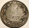 NETHERLANDS 2-1/2 Cent 1881 - Bronze - Wilhelm III.- XF 