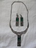 70s vintage MIRACLE CELTIC NECKLACE & EARRINGS SET wow 