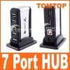 USB 2.0 7-Port HUB Powered AC Adapter Cable High-Speed 