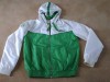 LONSDALE GREEN & WHITE HOODED JACKET SIZE M  