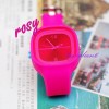 Jelly Wristwatch ODM Style Unisex Sports FASHION Rosy 