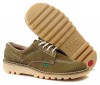 Ladies KICKERS Green Nubuck Leather Shoes Size 6.5 (40) 