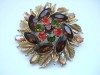 VINTAGE RETRO LARGE SIGNED SPHINX RHINESTONE BROOCH 