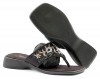 Ladies TAMARIS Black Man Made Sandals Size 6 (39) 