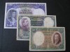 SERIE DE 3 BILLETES, 100, 50 Y 25 PTAS DE 1931