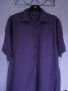 MENS LINEN COTTON MIX  DARK PURPLE SHIRT SIZE XL    