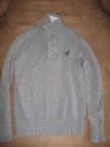 AMERICAN EAGLE GRAY 3/4 ZIP SWEATER - XS - EXCELLENT 