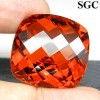 88.09ct Superior Cushion Orange Red Natural Citrine NR! 