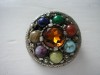 VINTAGE  MULTI SEMI PRECIOUS GEM STONE BROOCH.. 