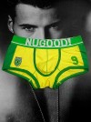 nugood men's underwear boxer brief brasil yellow sz XL 