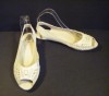 TOPSHOP Off White HARLOW Slingback Peep Toe Shoes UK5 