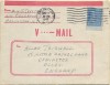 US 1945 5c Prexie on Unprocessed V-Mail to England 