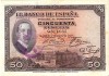 JS- MAGNIFICO BILLETE 50 PTAS 1927 RESELLO REP ESPAÑOLA