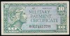 SERIES 611 10 cent  MILITARY PAYMENT  VERY FINE+ 