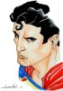 Original SUPERMAN color sketch by AARON LOPRESTI NICE! 