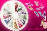 1800 Round Rhinestones Nail Art Glitter Tips Gems Wheel 