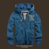 New Men's Hollister Hoody Zip Sweatshirt BL/GN Size XS 