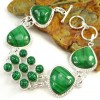 Beautiful Malachite Bracelet & 925 Silver 