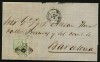 NICE FOLDED LETTER from MATARO to BARCELONA 1873 